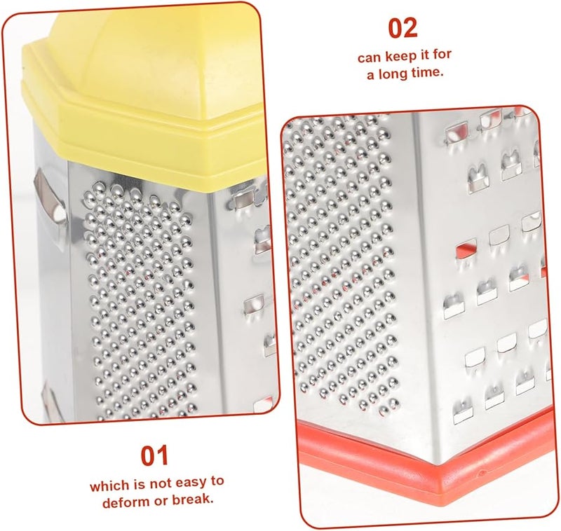 Ciieeo 6 Sided Stainless Steel Kitchen Grater Set For Vegetable Cheese Ginger - Image 5